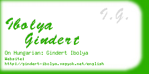 ibolya gindert business card